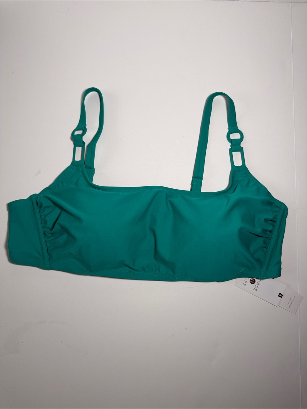 NWT Shade & Shore Teal green Bandeau Swim Top sz 20 NEW